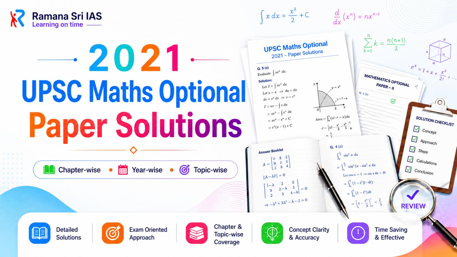 2021 UPSC Maths Optional Paper Solutions - Ramana Sri IAS