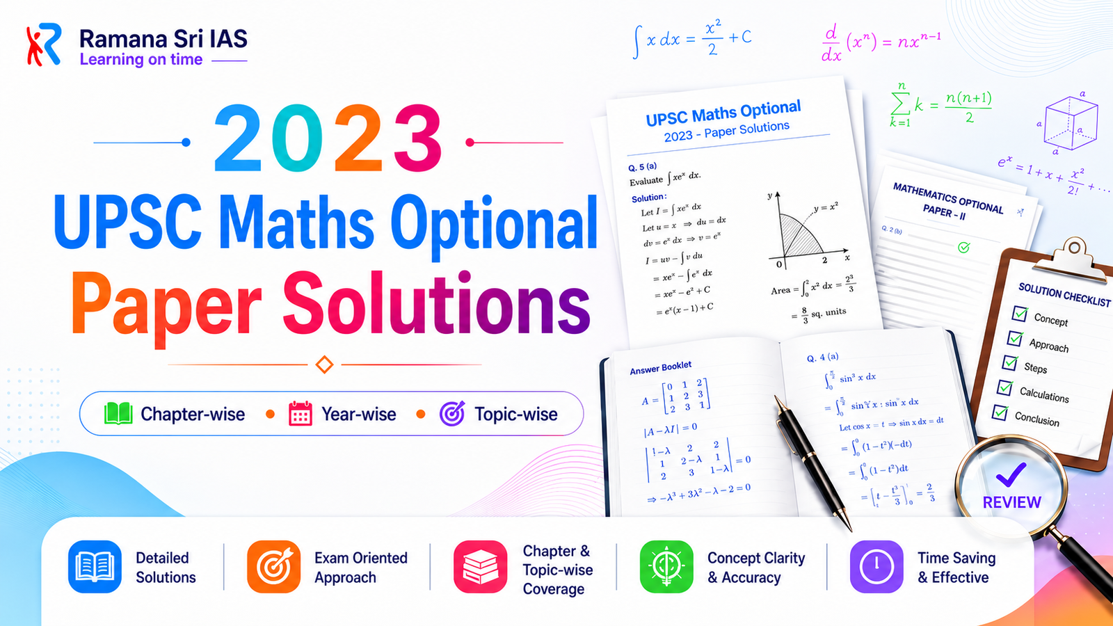 2023 UPSC Maths Optional Paper Solutions - Ramana Sri IAS