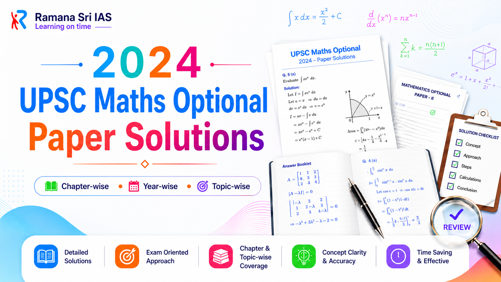 2024 UPSC Maths Optional Paper Solutions - Ramana Sri IAS