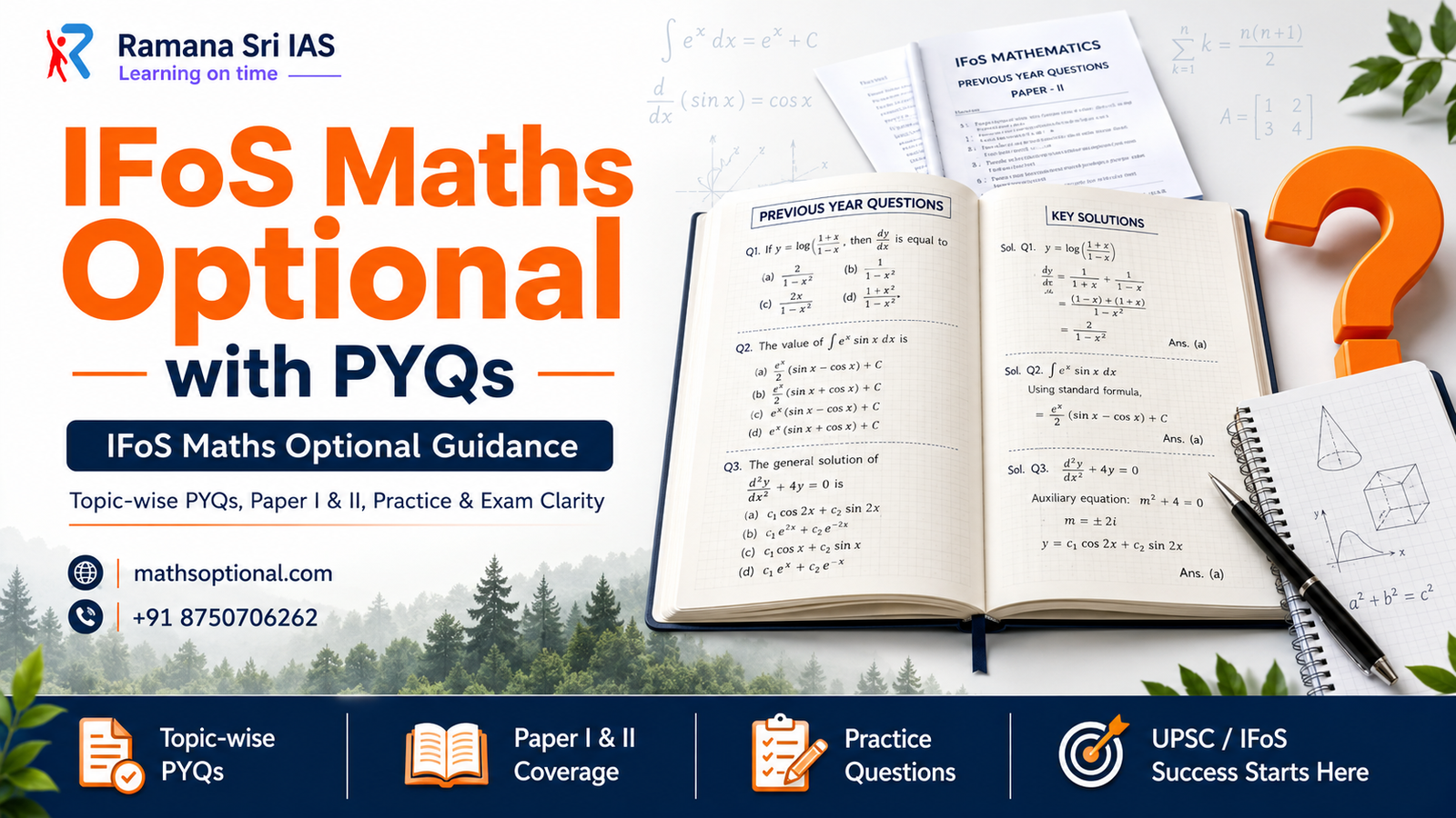 IFoS Maths Optional with PYQs - Ramana Sri IAS