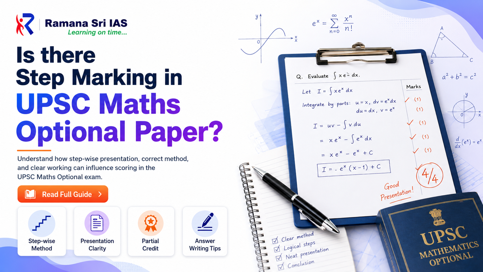 Is there Step Marking in UPSC Maths Optional - Ramana Sri IAS