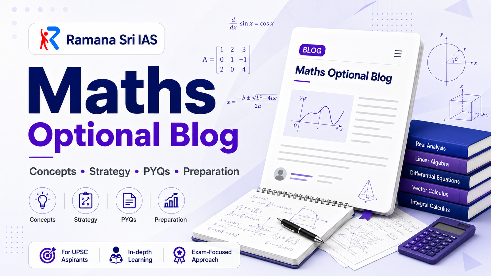 Maths Optional Blog for UPSC and IFoS - Ramana Sri IAS