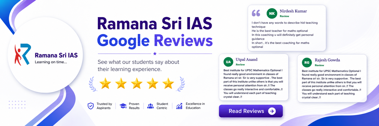 Our Students Reviews - Ramana Sri IAS