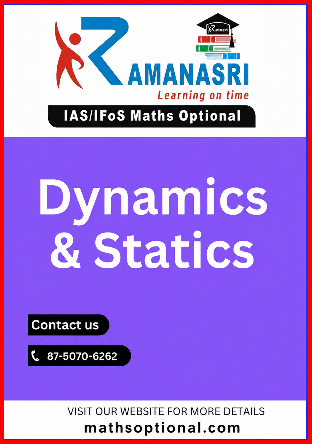 UPSC Maths Optional Books of Dynamics and Statics