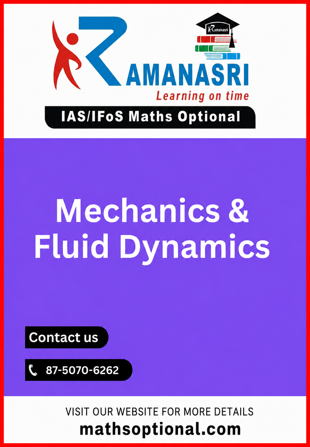 UPSC Maths Optional Books of Mechanics and Fluid Dynamics