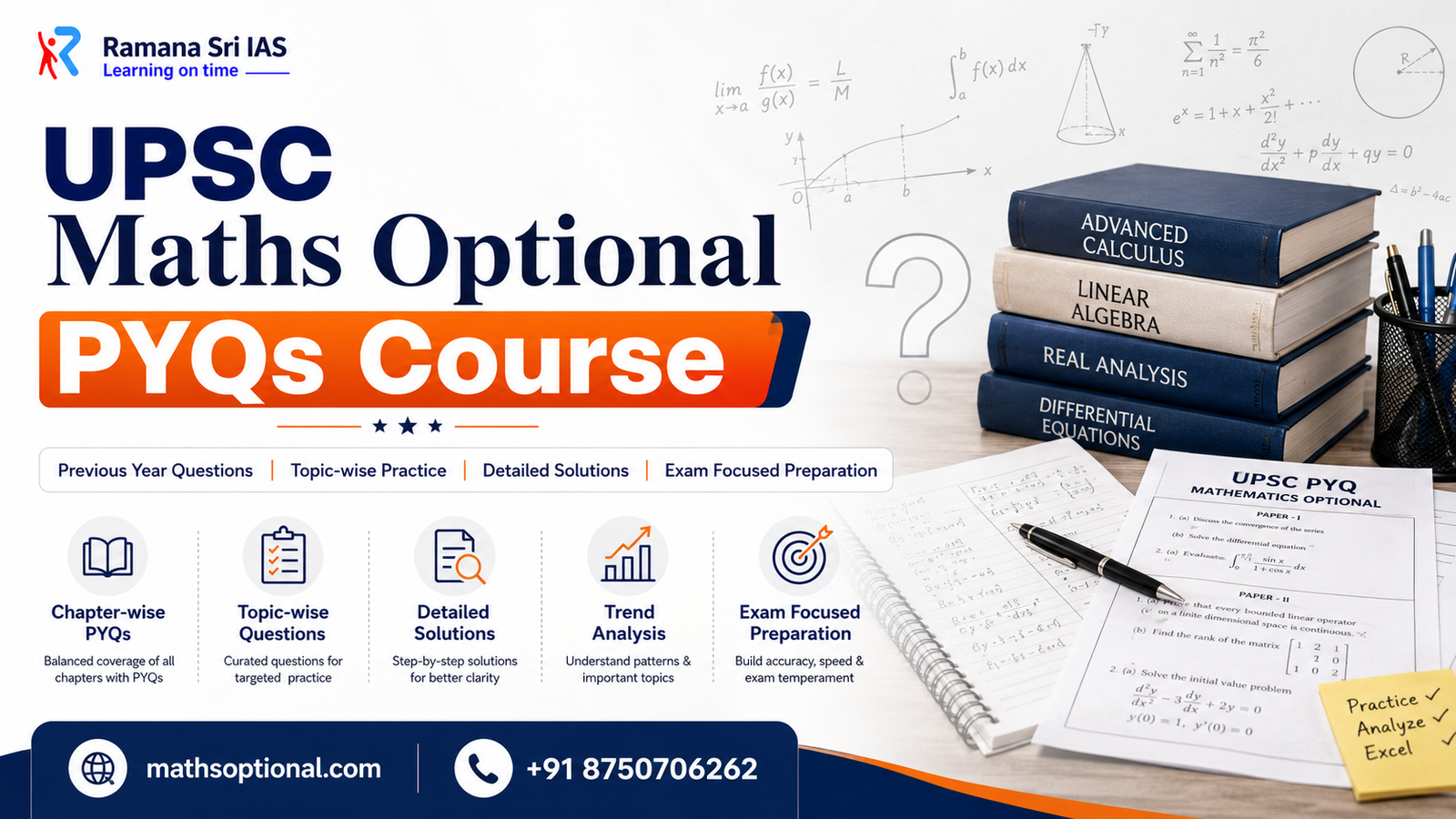 UPSC Maths Optional PYQs Course - Ramana Sri IAS