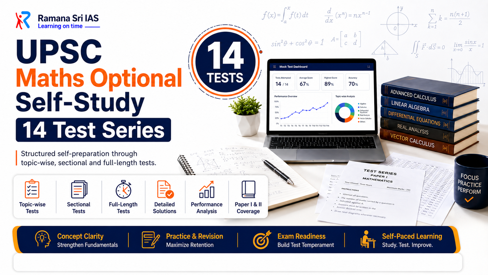 UPSC Maths Optional Self-Study 14 Test Series - Ramana Sri IAS