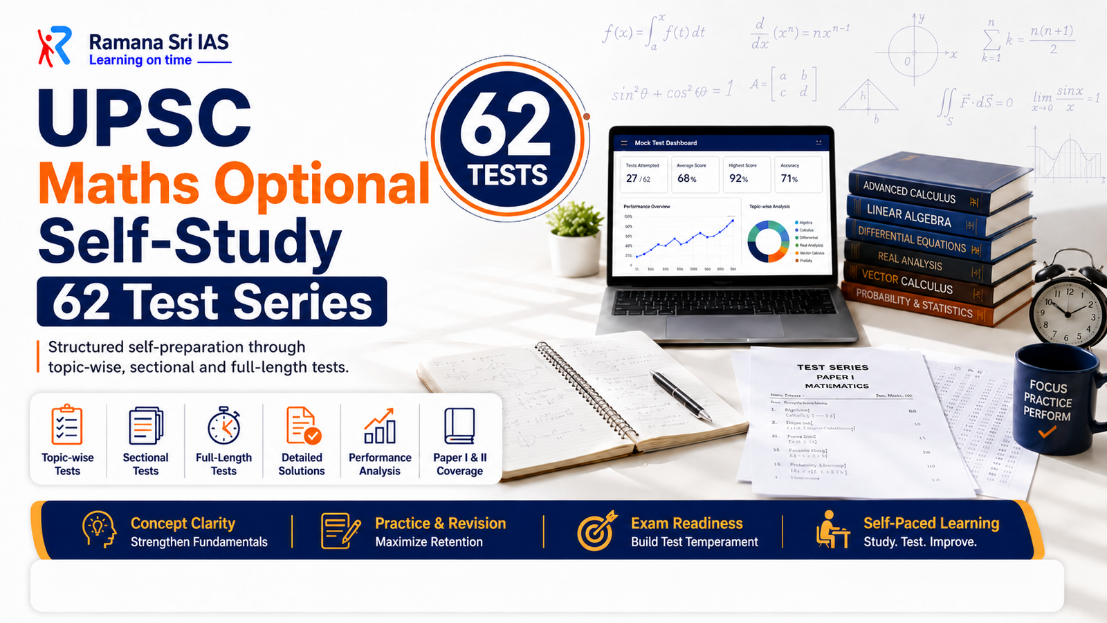 UPSC Maths Optional Self-Study 62 Test Series - Ramana Sri IAS