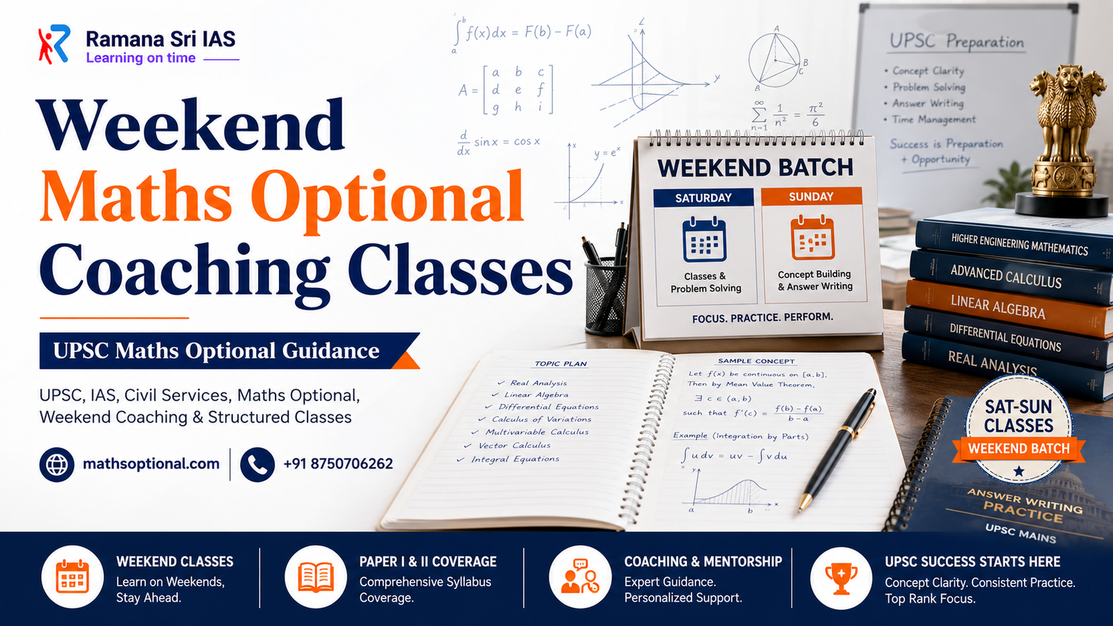 Weekend Maths Optional Coaching Classes - Ramana Sri IAS