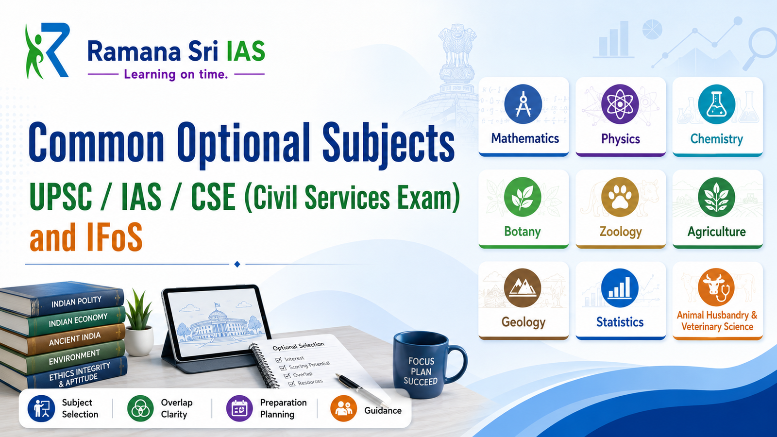 14 Common Optional Subjects for UPSC and IFoS - Ramana Sri IAS
