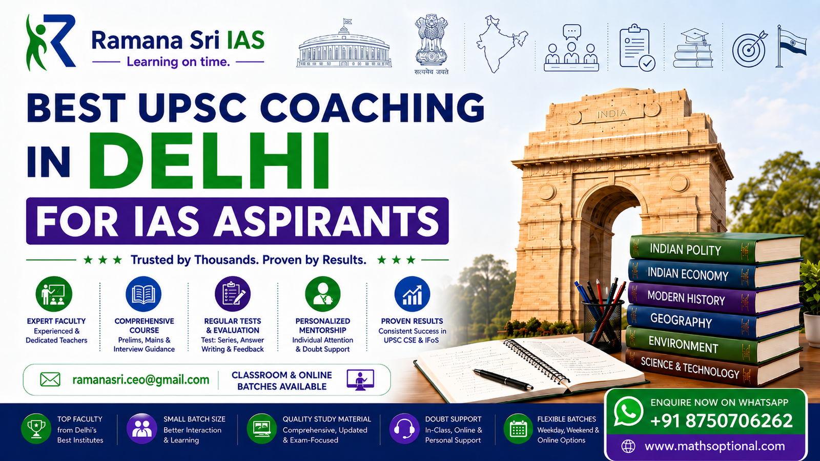 Best UPSC Coaching in Delhi by Ramana Sri IAS for IAS aspirants