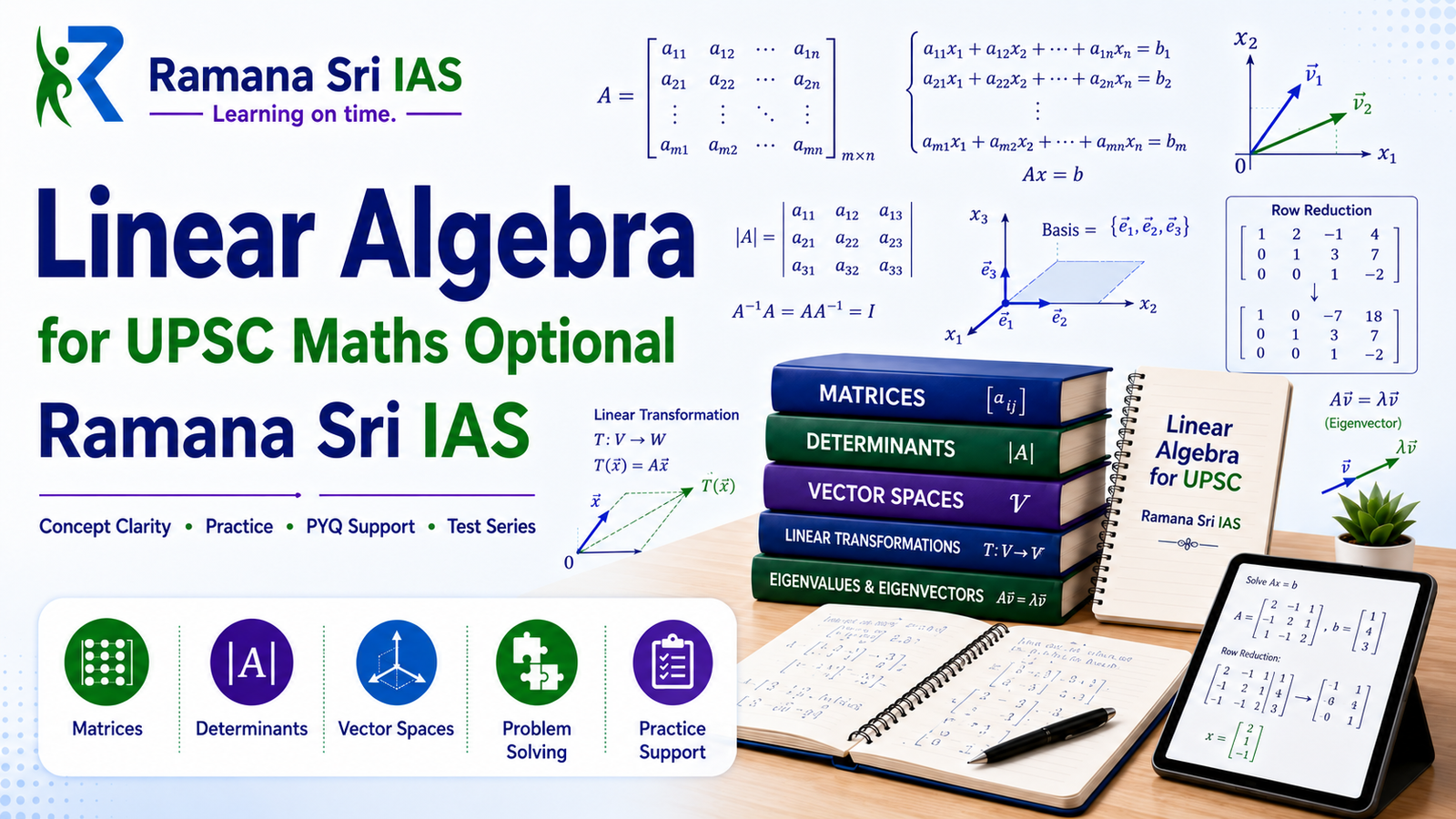 Linear Algebra for UPSC Maths Optional by Ramana Sri IAS
