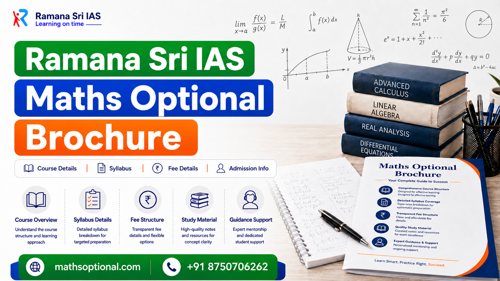 Maths Optional Brochure for UPSC and IFoS - Ramana Sri IAS