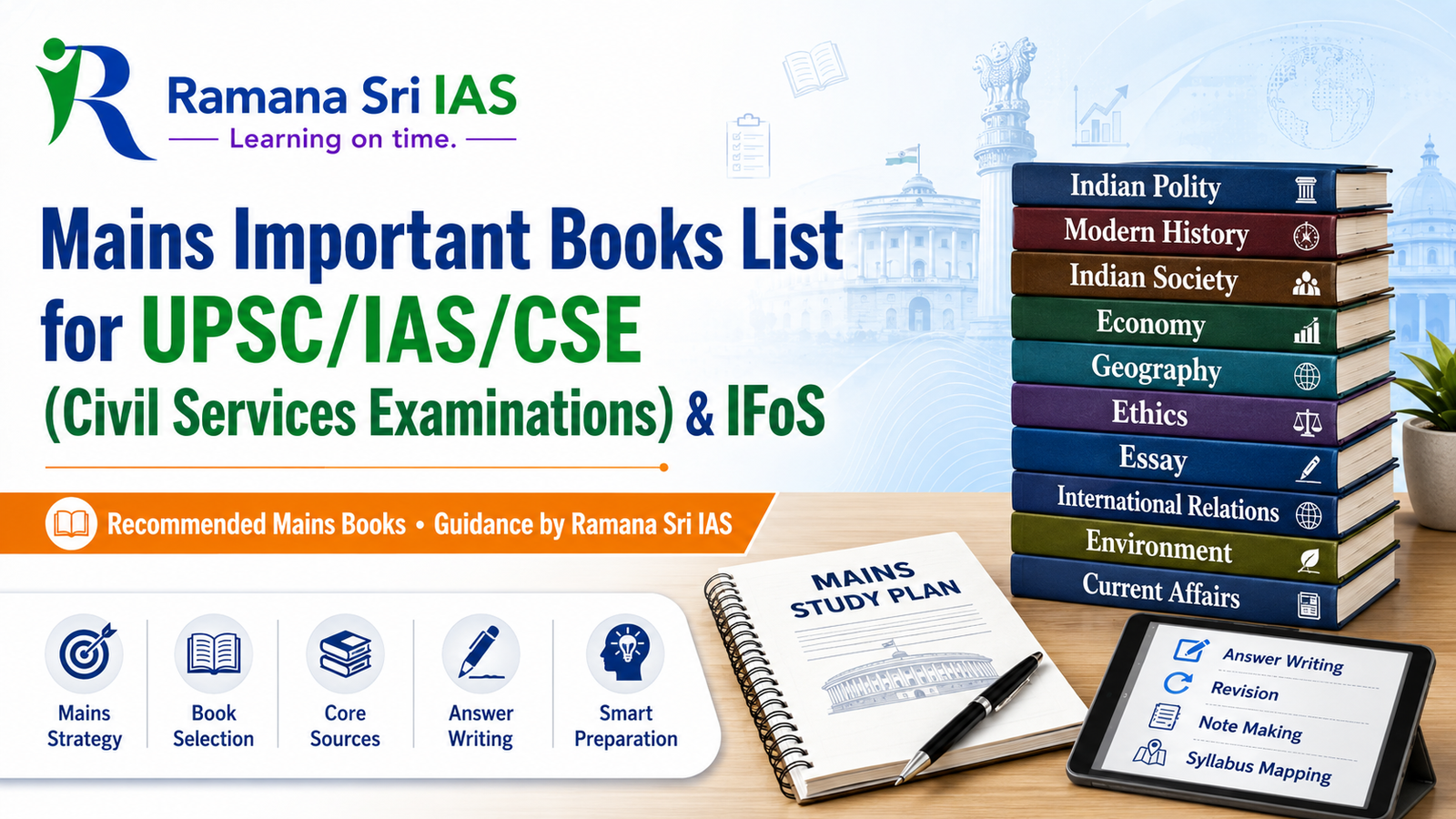 UPSC Mains Books List for IAS and IFoS Civil Services by Ramana Sri IAS