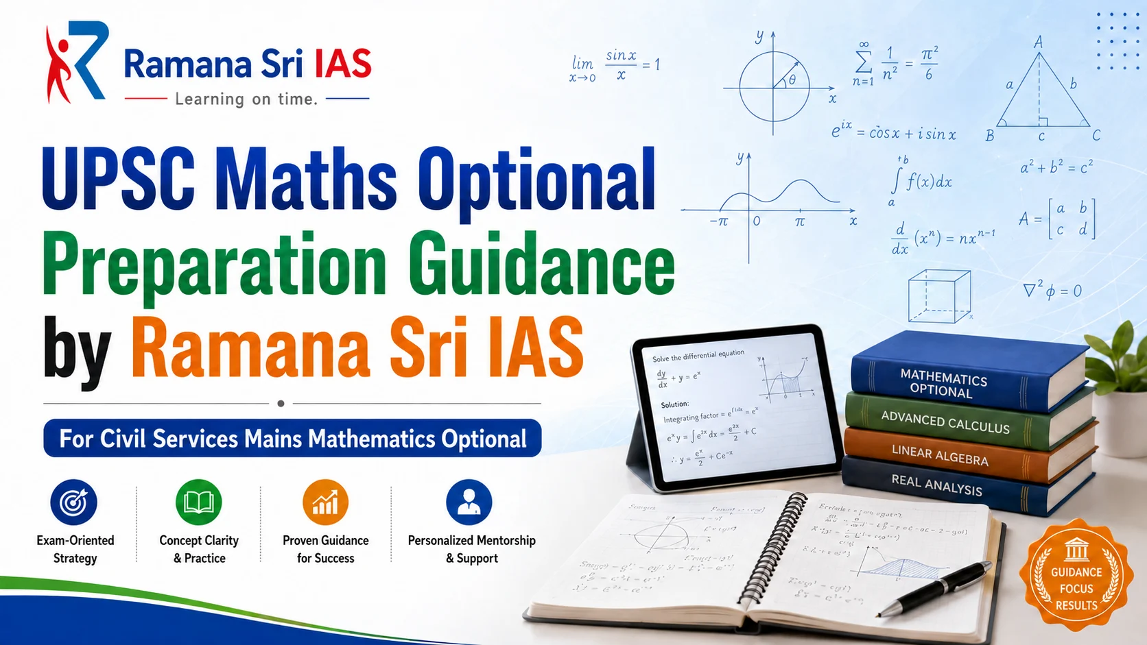 UPSC Maths Optional preparation guidance by Ramana Sri IAS