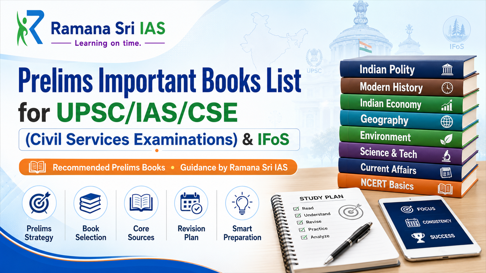 UPSC Prelims Books List for IAS and IFoS Civil Services by Ramana Sri IAS